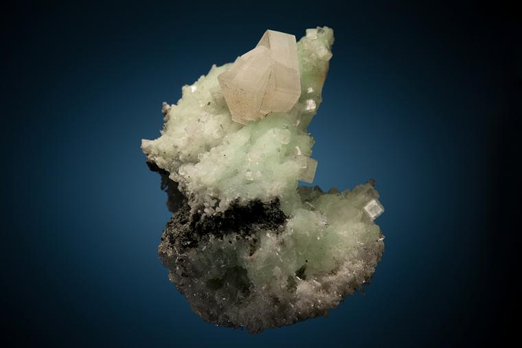 APOPHYLLITE on PREHNITE